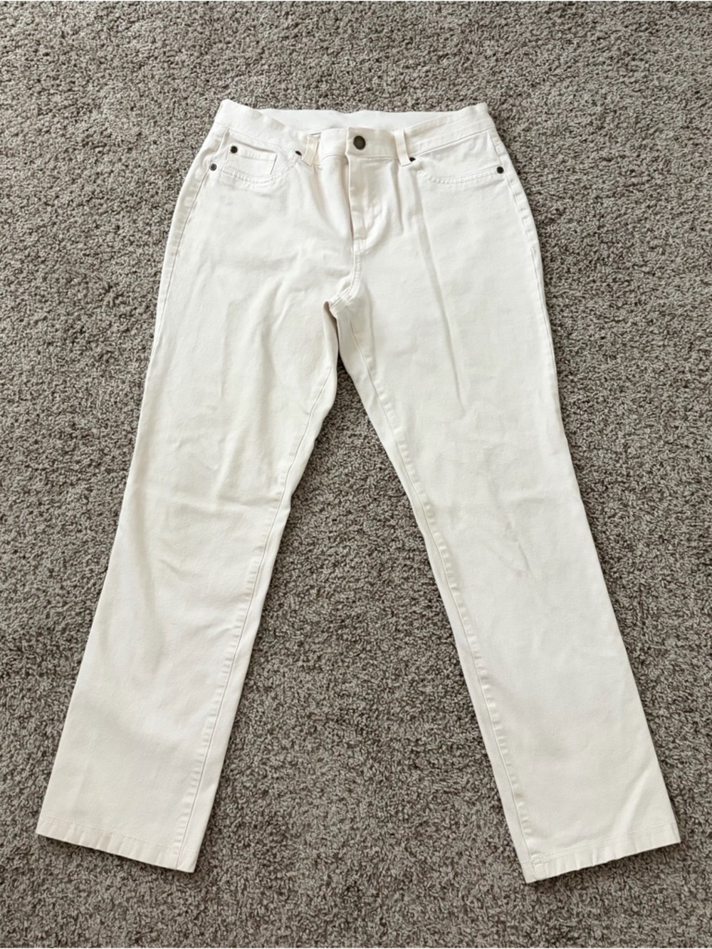 Chico's Straight-Leg White Jeans